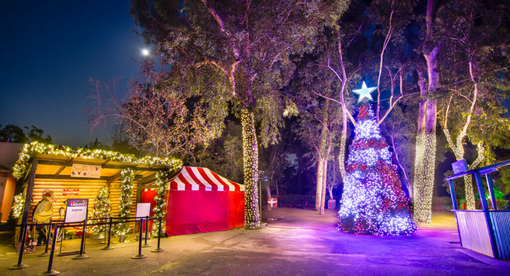 LA Zoo Lights Santa Village