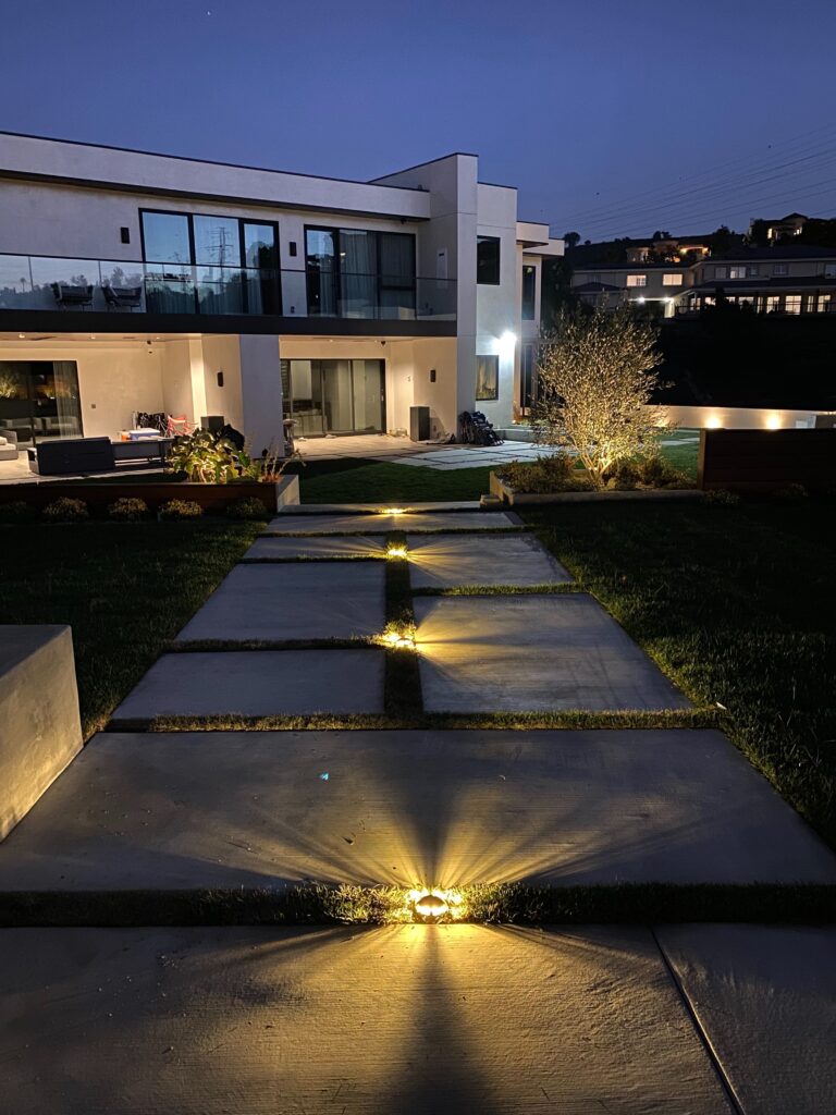 In Ground Lights Highlighting Path