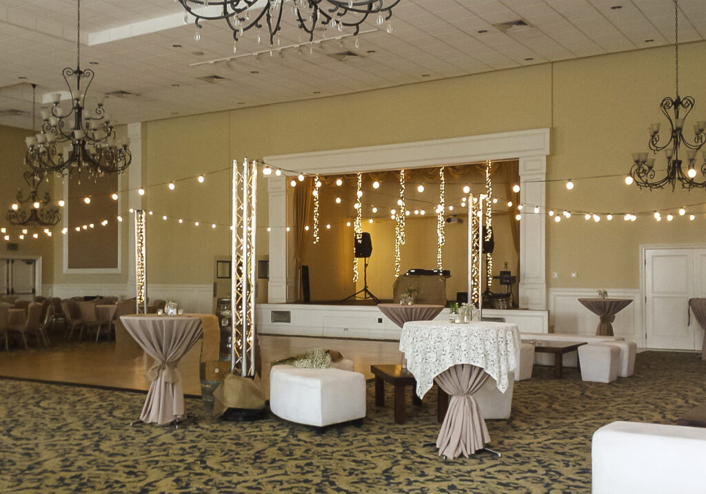 String Lights Around Dance Floor