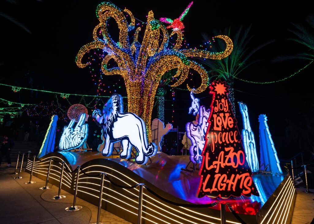 Los Angeles Zoo Lights animal display